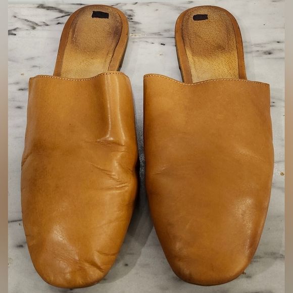 Madewell Shoes - Madewell The Core brown leather mule flats women's size 9.5